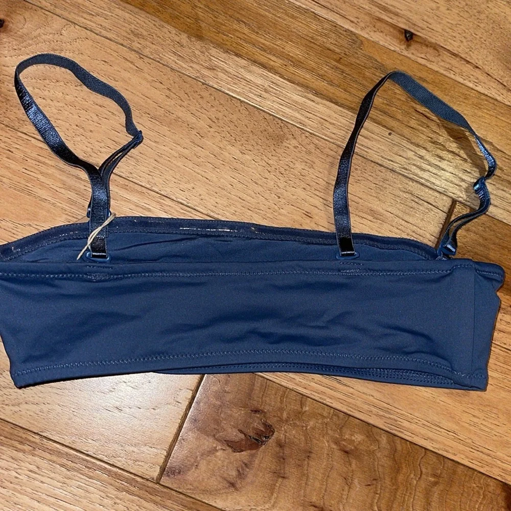 Skims swim denim micro bandeau bikini top